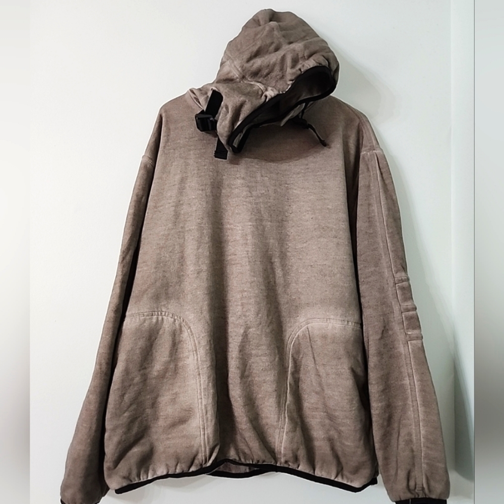 Men's Urban Outfitters Pullover Hoodie Gray With Straps Medium